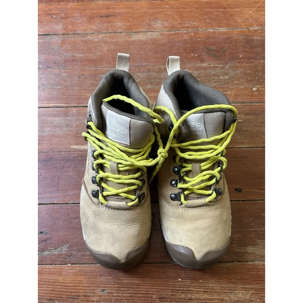 Women's Keen NXIS Explorer Mid Waterproof Hiking Boots Size 6 Beige Tan Brown